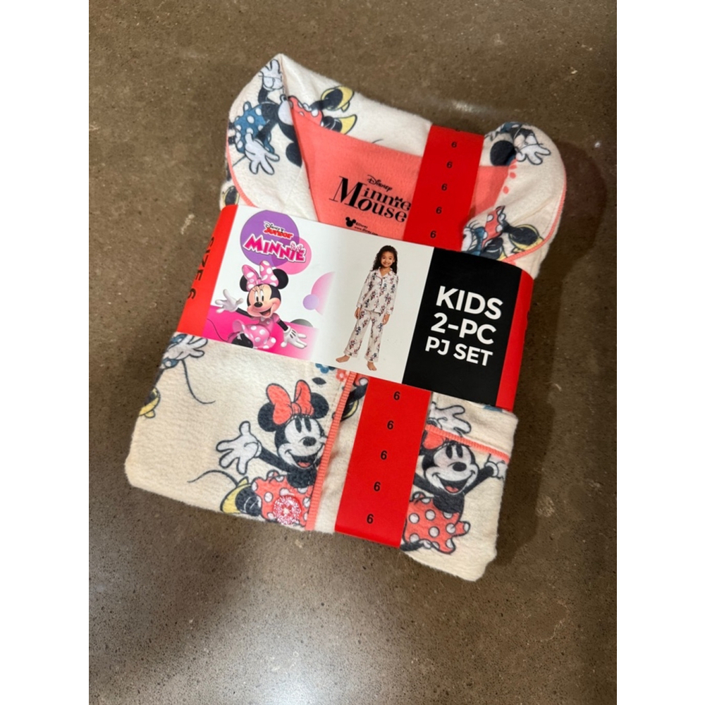 Girls Disney Minnie Mouse Pajamas Size 6 Pink new - Picture 2 of 3